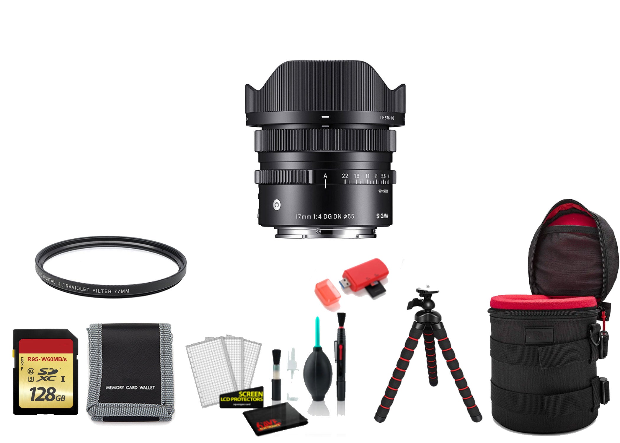 Sigma 17mm f/4 DG DN Contemporary Lens for Sony E Mount with Lens Case -