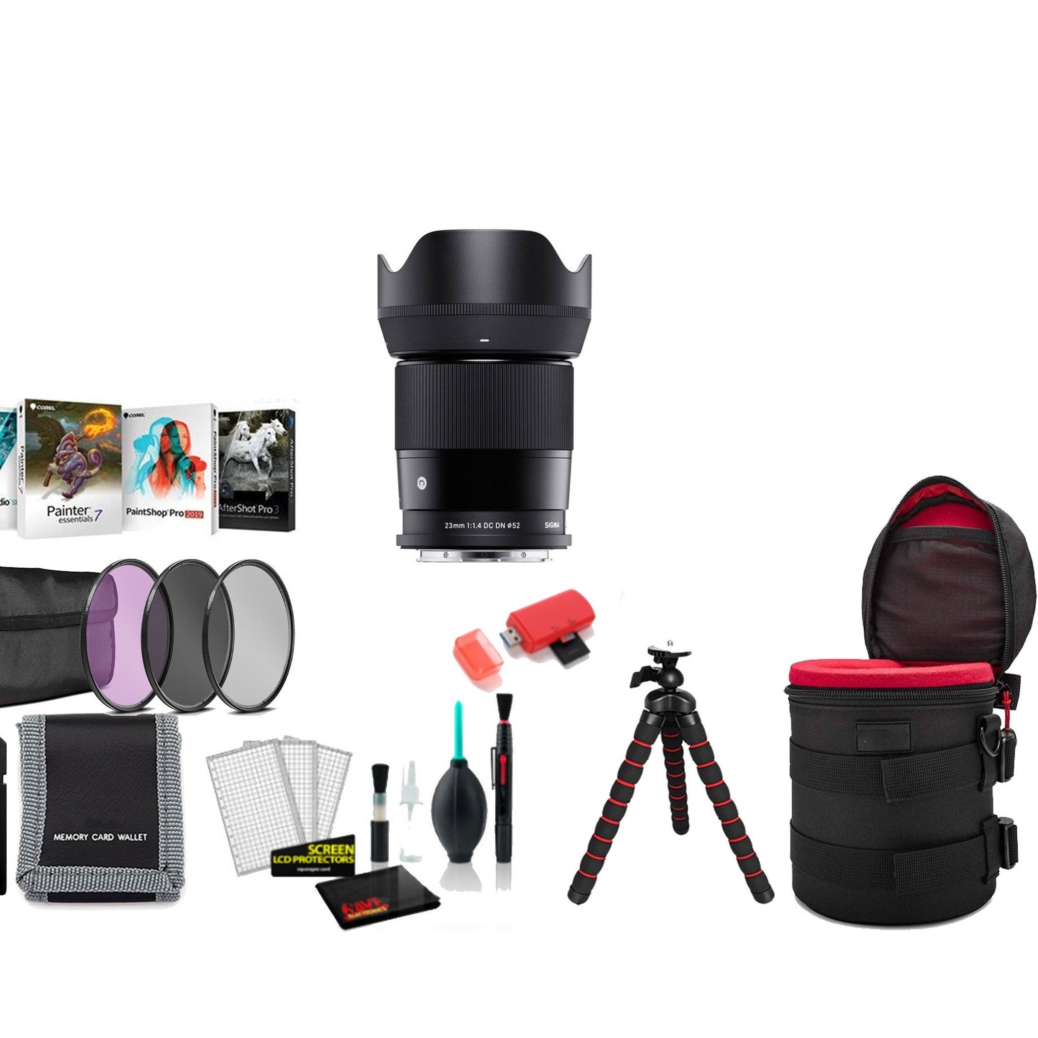 Sigma 23mm f/1.4 DC DN Contemporary Lens Leica L with Tripod and More SIGMA