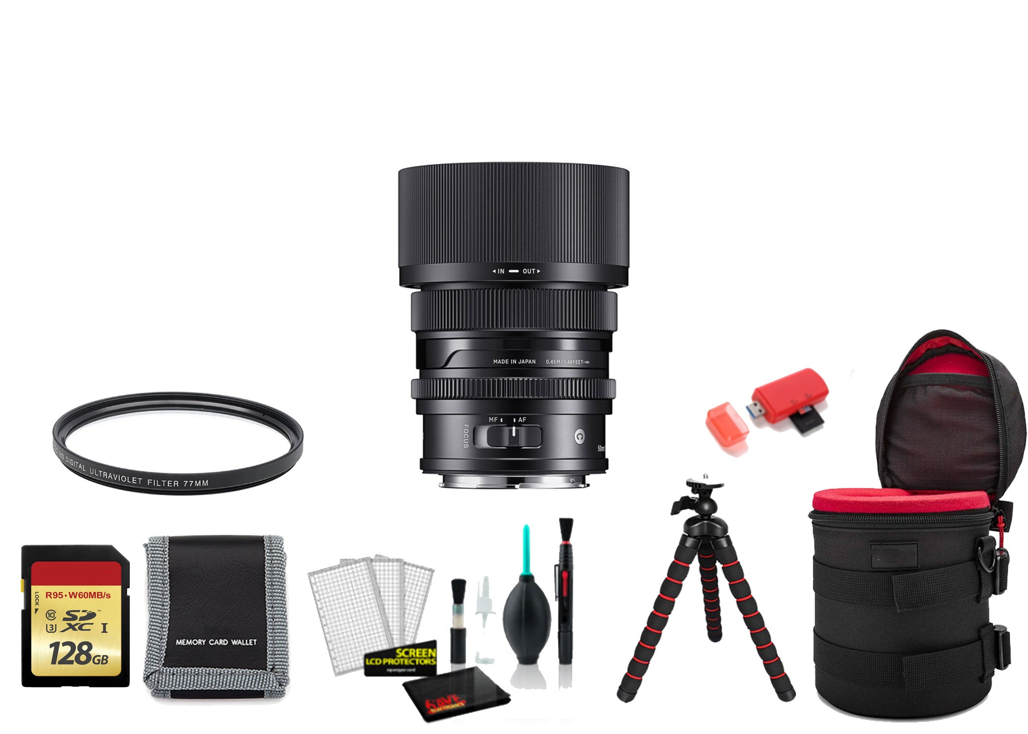 Sigma 50mm f/2 DG DN Contemporary Lens Leica L with Memory Card