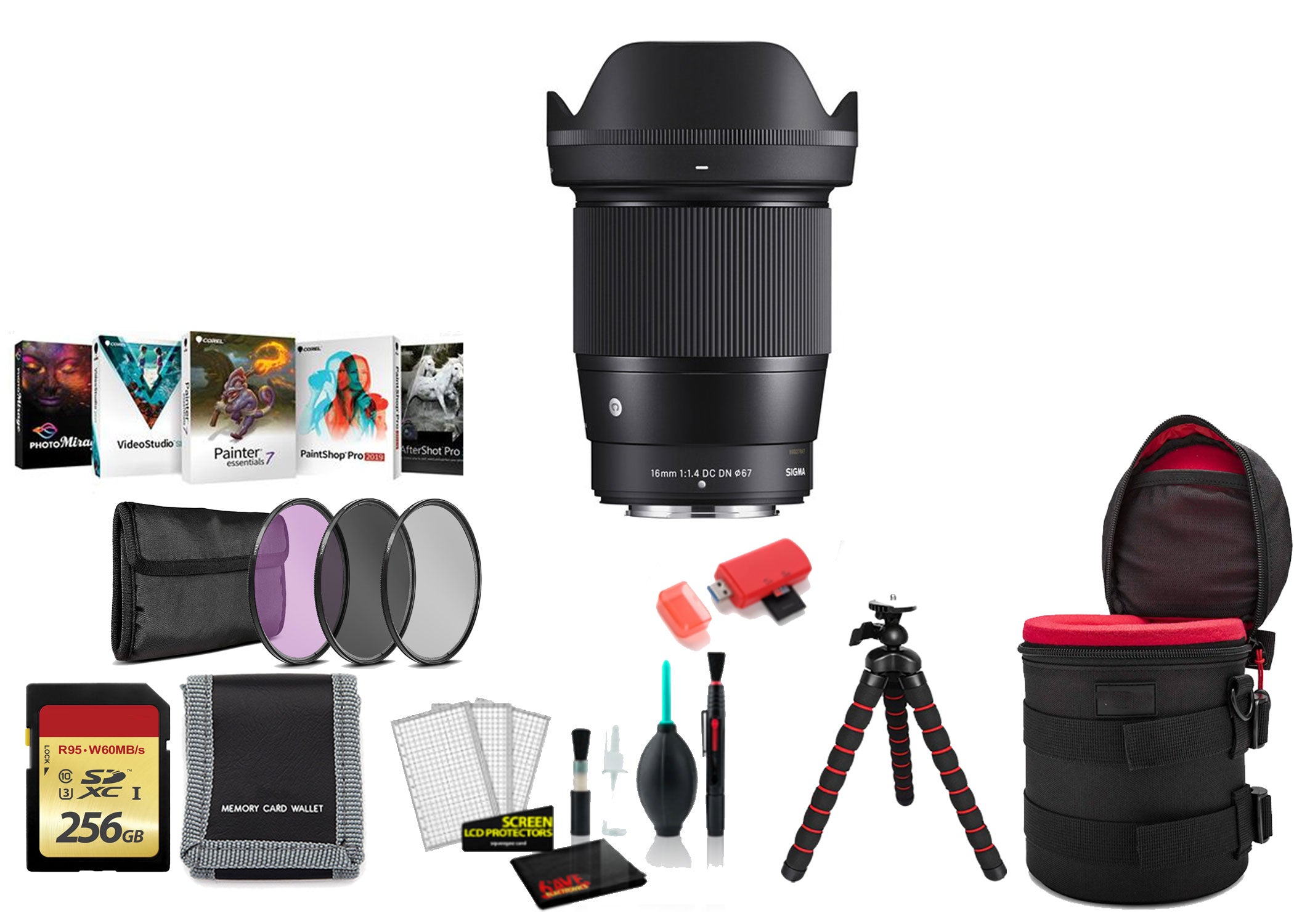 Sigma 16mm f/1.4 DC DN Contemporary Lens FUJIFILM X with Filter Kit