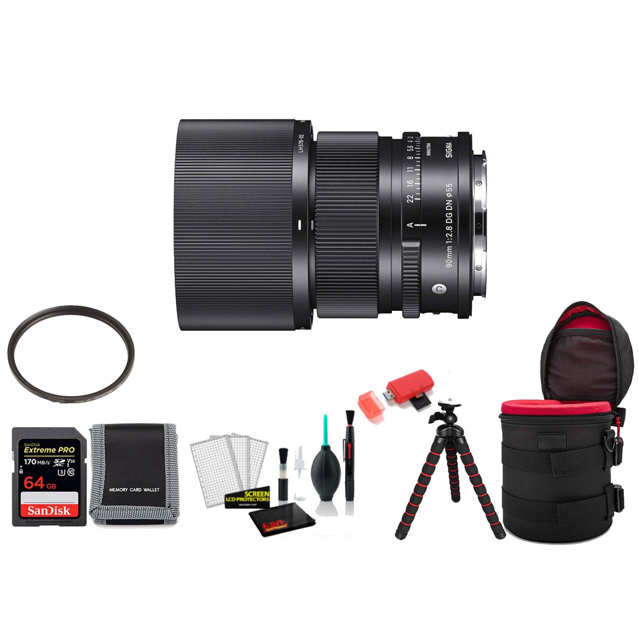 Sigma 90mm f/2.8 DG DN Contemporary Lens for Leica L with Memory Card SIGMA