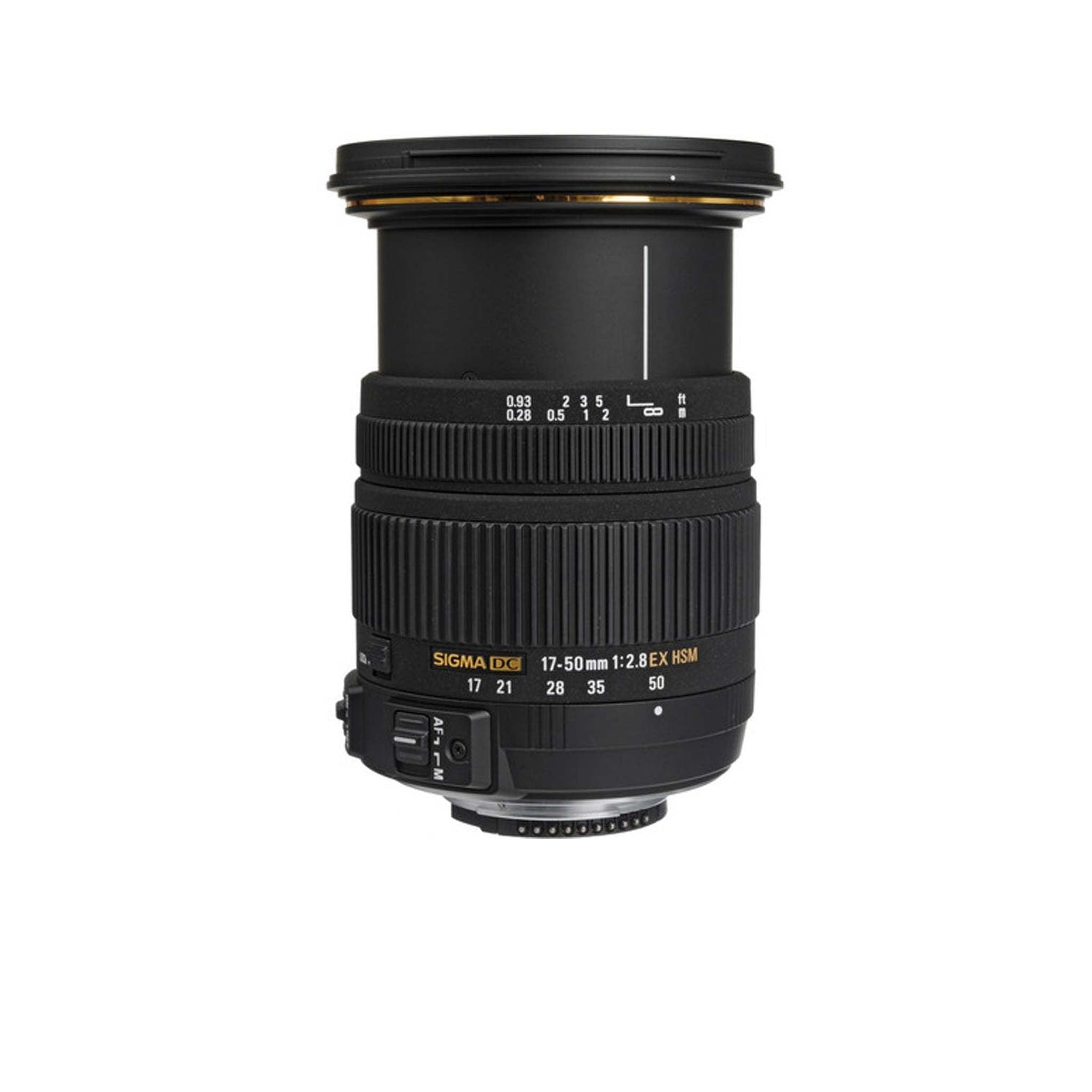 Sigma 17-50mm f/2.8 EX DC OS HSM Lens for Nikon F with 64GB Memory Card and UV Filter International Model SIGMA