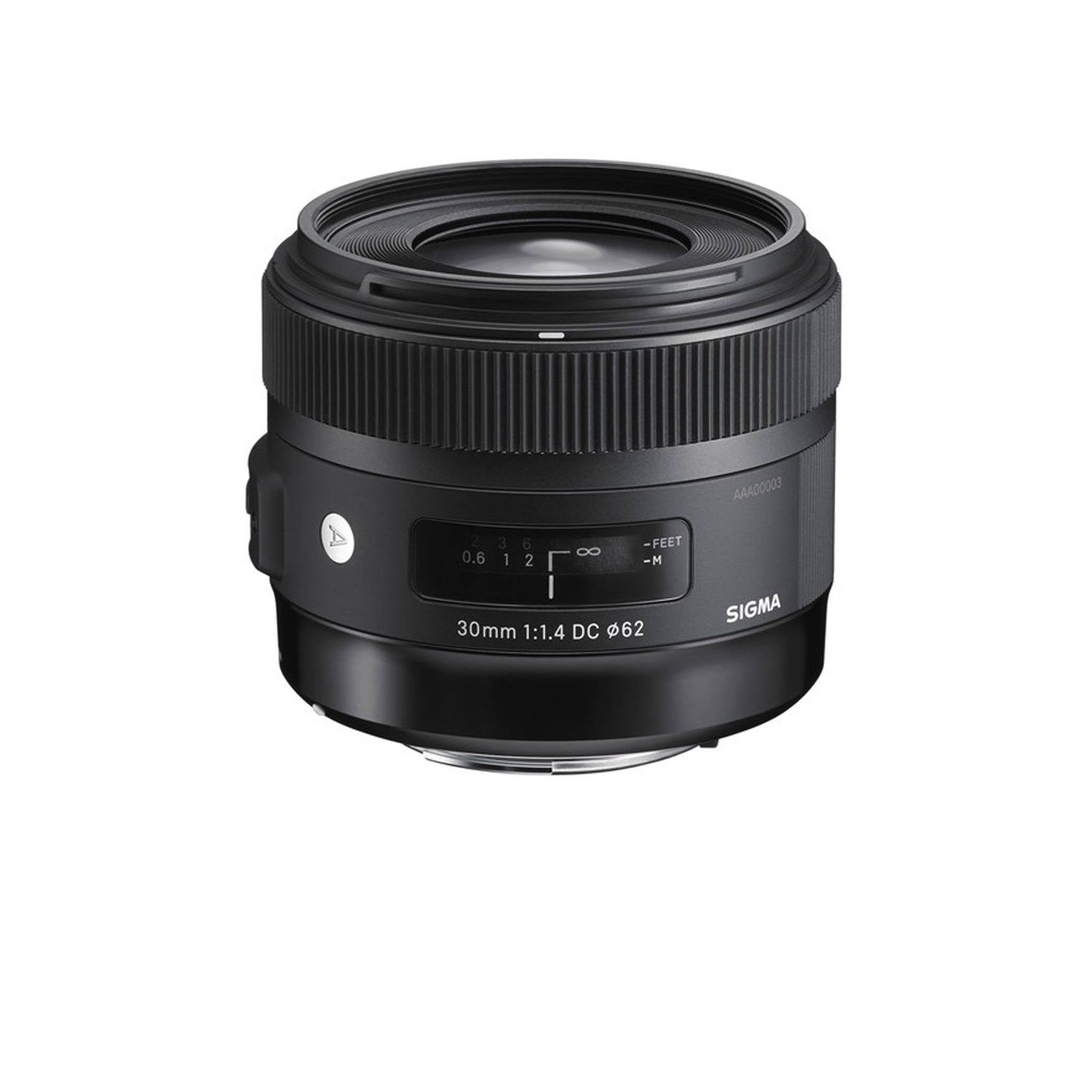 Sigma 30mm f/1.4 DC HSM Art Lens for Nikon F with 64GB Memory Card and UV Filter SIGMA