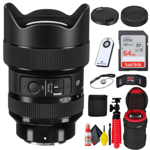 Sigma 14-24mm f/2.8 DG DN Art Lens for Sony E + 64GB Accessory Bundle