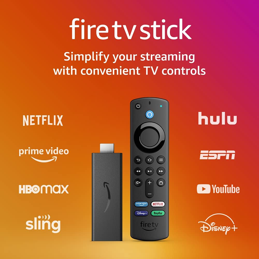 (5) Amazon Fire TV Stick (2021) + Smart Plug + Cat5 Cable + Batteries