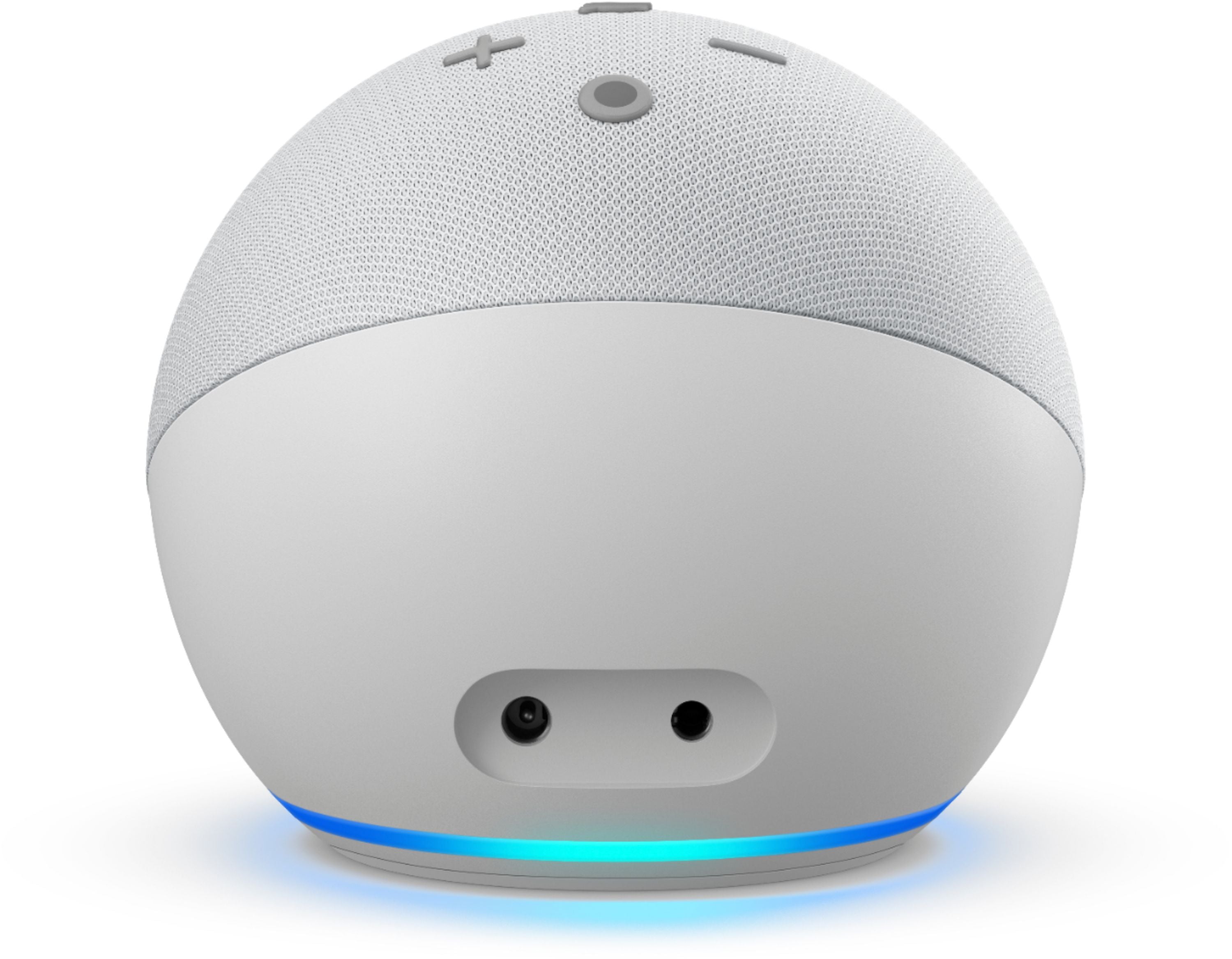 Amazon Echo Dot (4th, White) + Smart Plug + Cat5 Cable + Batteries Base Bundle