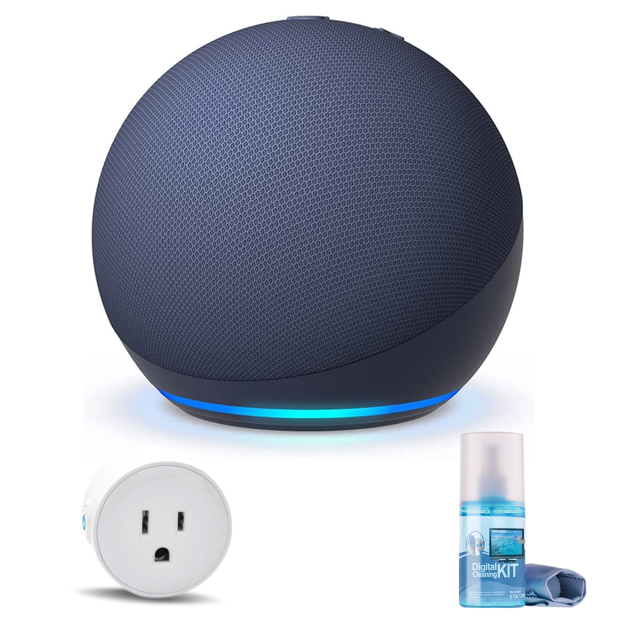 Amazon Echo Dot 5th Gen, 2022 Release Deep Sea Blue with accessories