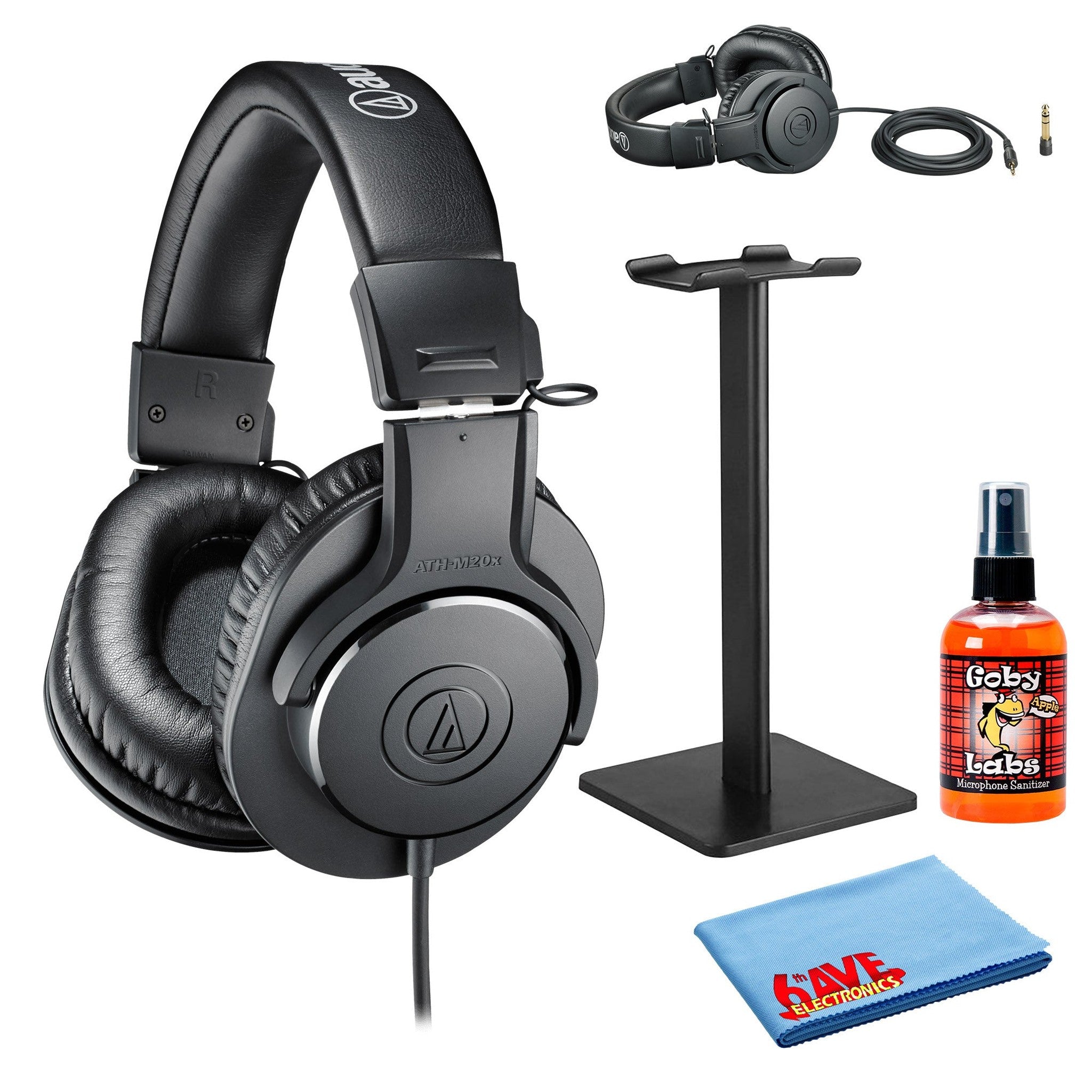 Audio-Technica ATH-M20x Professional Studio Headphones with Accessory Kit Audio-Technica