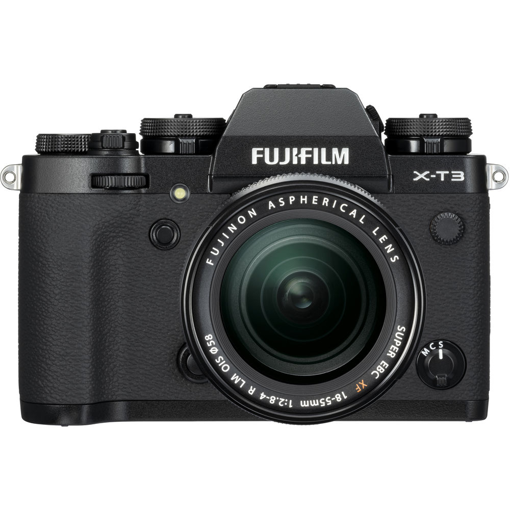 FUJIFILM X-T3 Camera + 18-55mm Lens (Black) + 64GB SD Card + Extra Battery