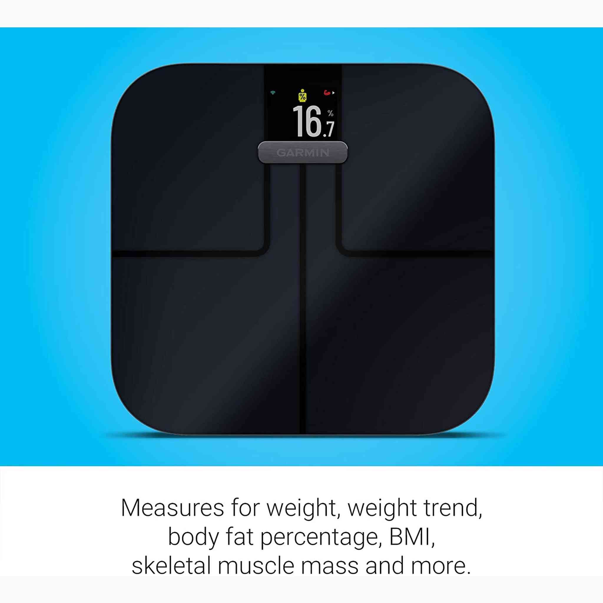 Garmin Index S2 Smart Scale with Wireless Connectivity-Black Bundle