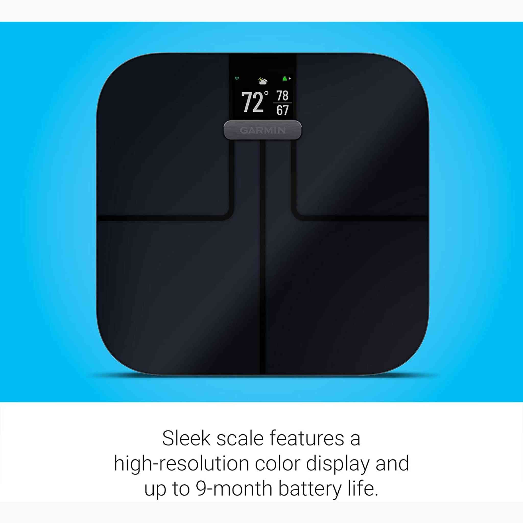 Garmin Index S2 Smart Scale with Wireless Connectivity-Black With Accessories Bundle