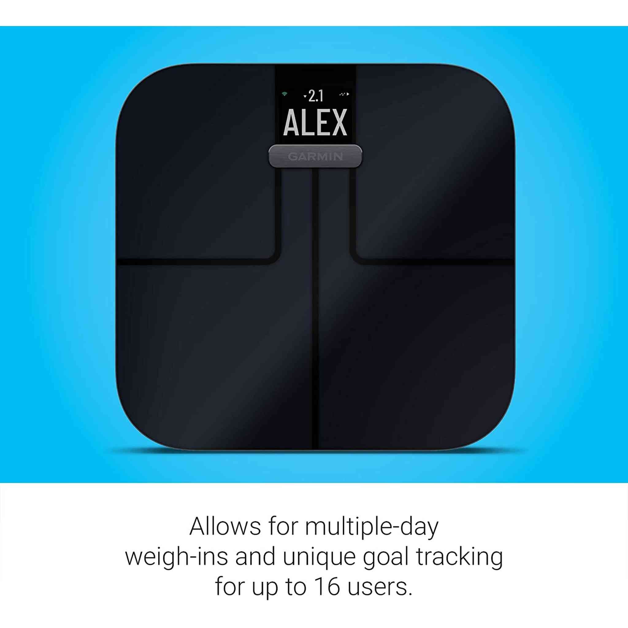 Garmin Index S2 Smart Scale with Wireless Connectivity-Black Bundle