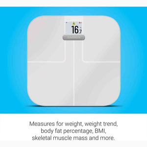 Garmin Index S2 Smart Scale with Wireless Connectivity-White With Accessories Bundle