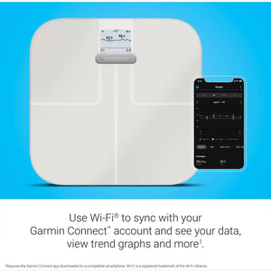 Garmin Index S2 Smart Scale with Wireless Connectivity-White Bundle