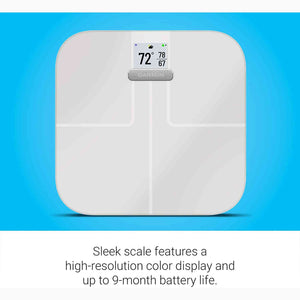 Garmin Index S2 Smart Scale with Wireless Connectivity-White With Accessories Bundle