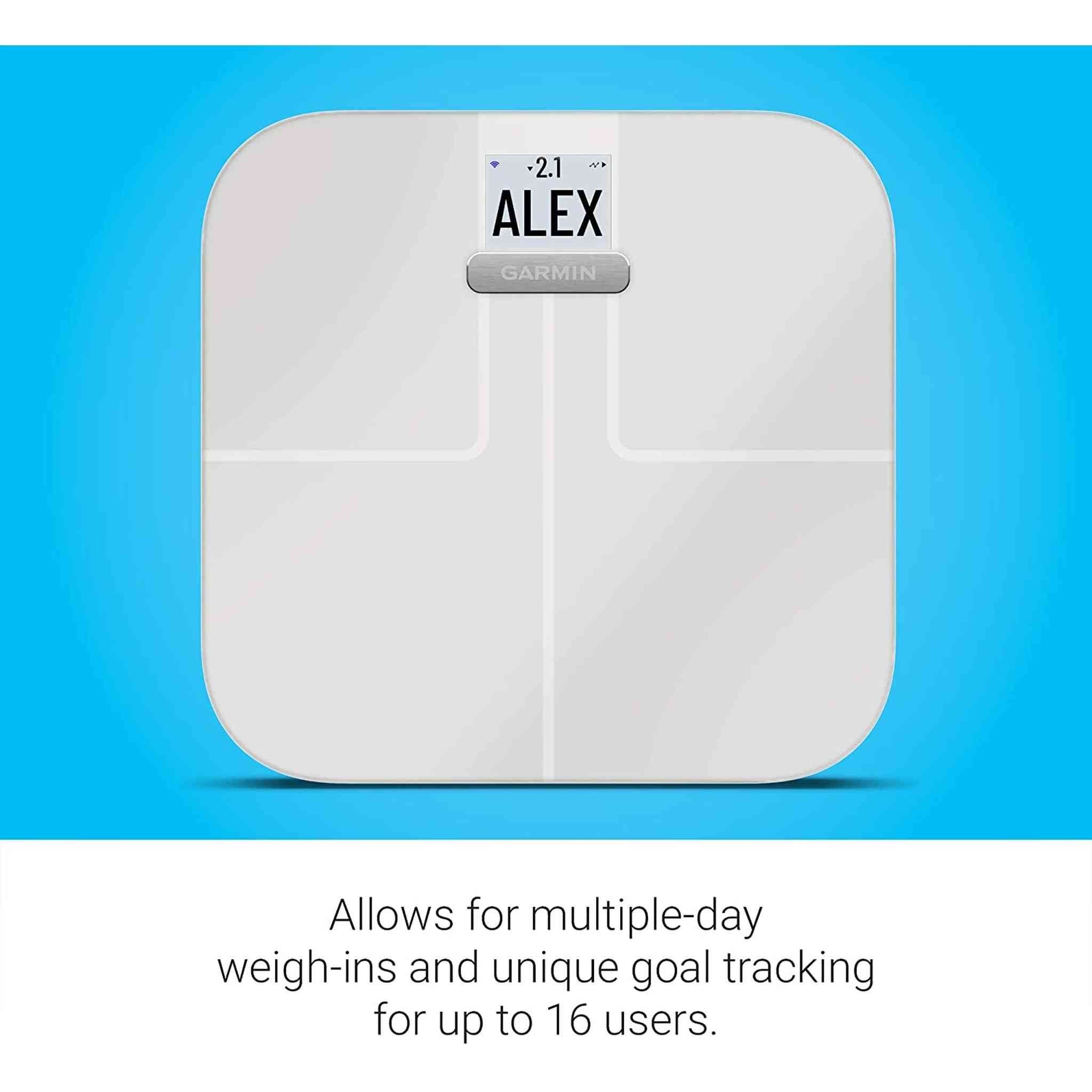 Garmin Index S2 Smart Scale with Wireless Connectivity-White With Accessories Bundle