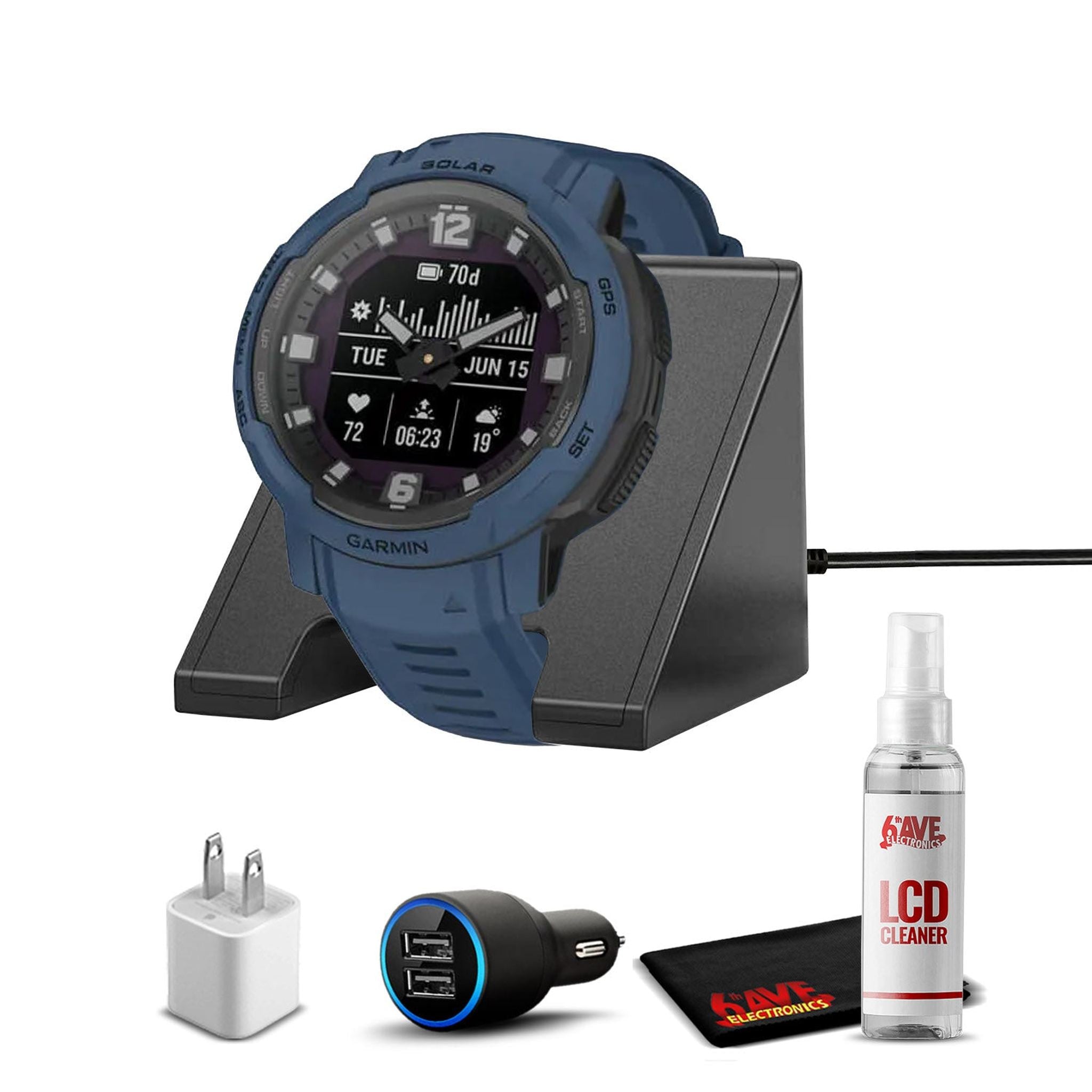 Garmin Instinct Crossover Solar Smartwatch with Standard Accessories Garmin