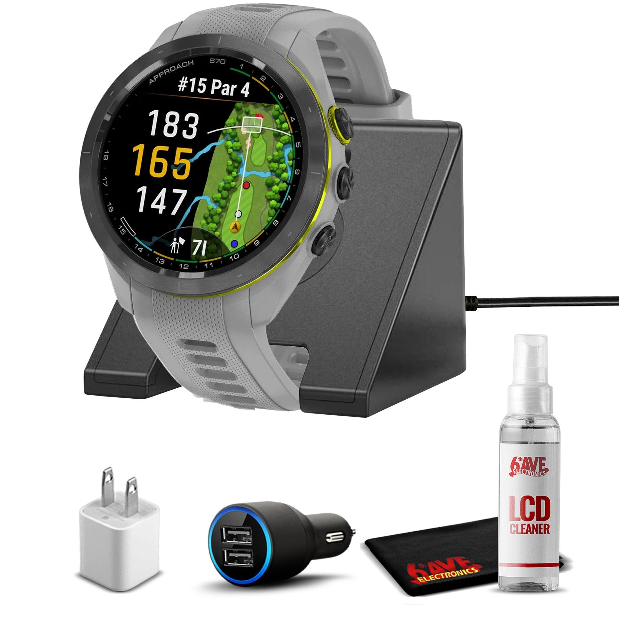 Garmin Approach S70S, Gray 42mm with Accessories Garmin