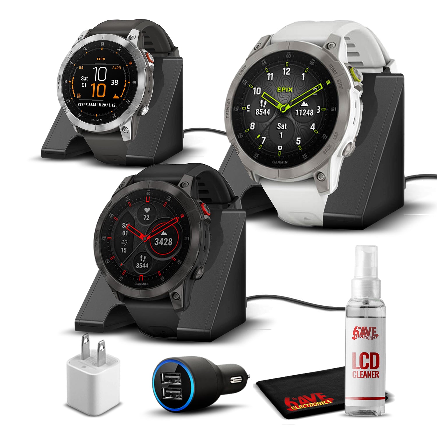 Garmin Epix Gen 2 2022 GPS Premium Fitness Smartwatch with Basic Accessory Kit -
