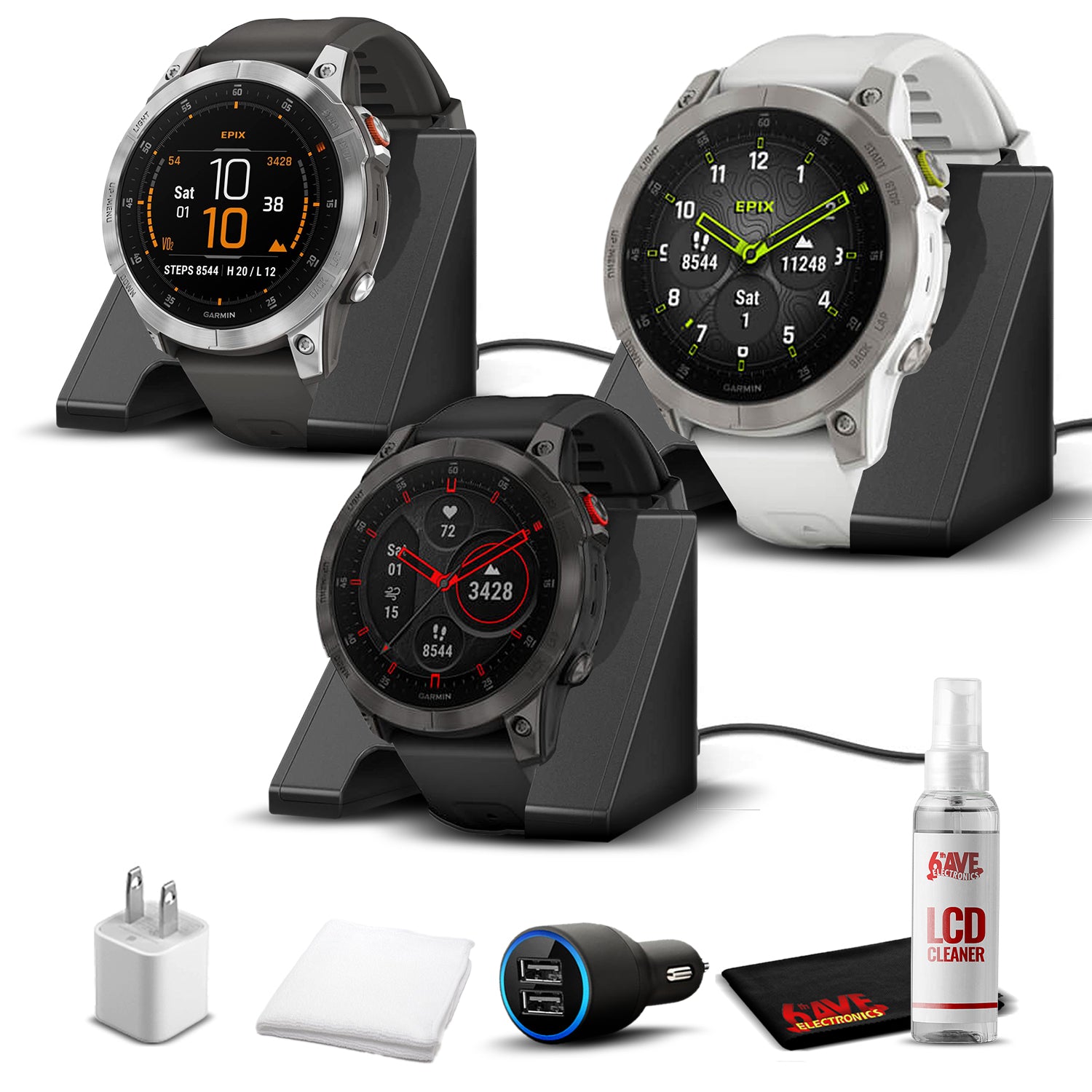Garmin Epix Gen 2 GPS Premium Fitness Smartwatch with Standard Accessory Kit -