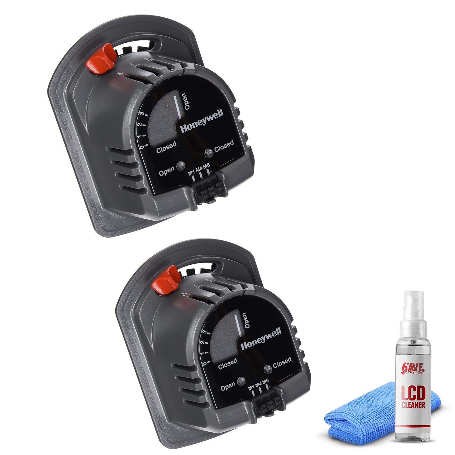 2-Pack Honeywell Replacement Motor for Ard and Zd Zone Dampers 24V + LCD Cleaner