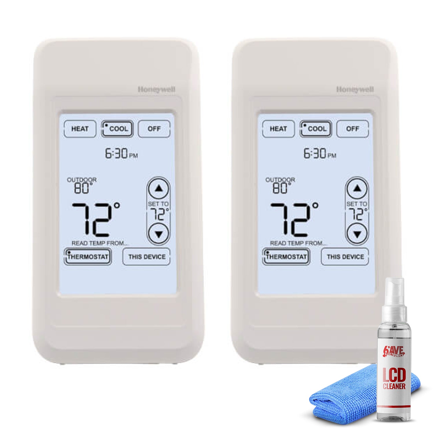 2-Pack Honeywell REM5000R1001 Portable Comfort Control + LCD Cleaner