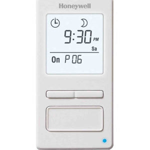Honeywell Home 7-Day Programmable Light Switch Timer -White + LCD Cleaner
