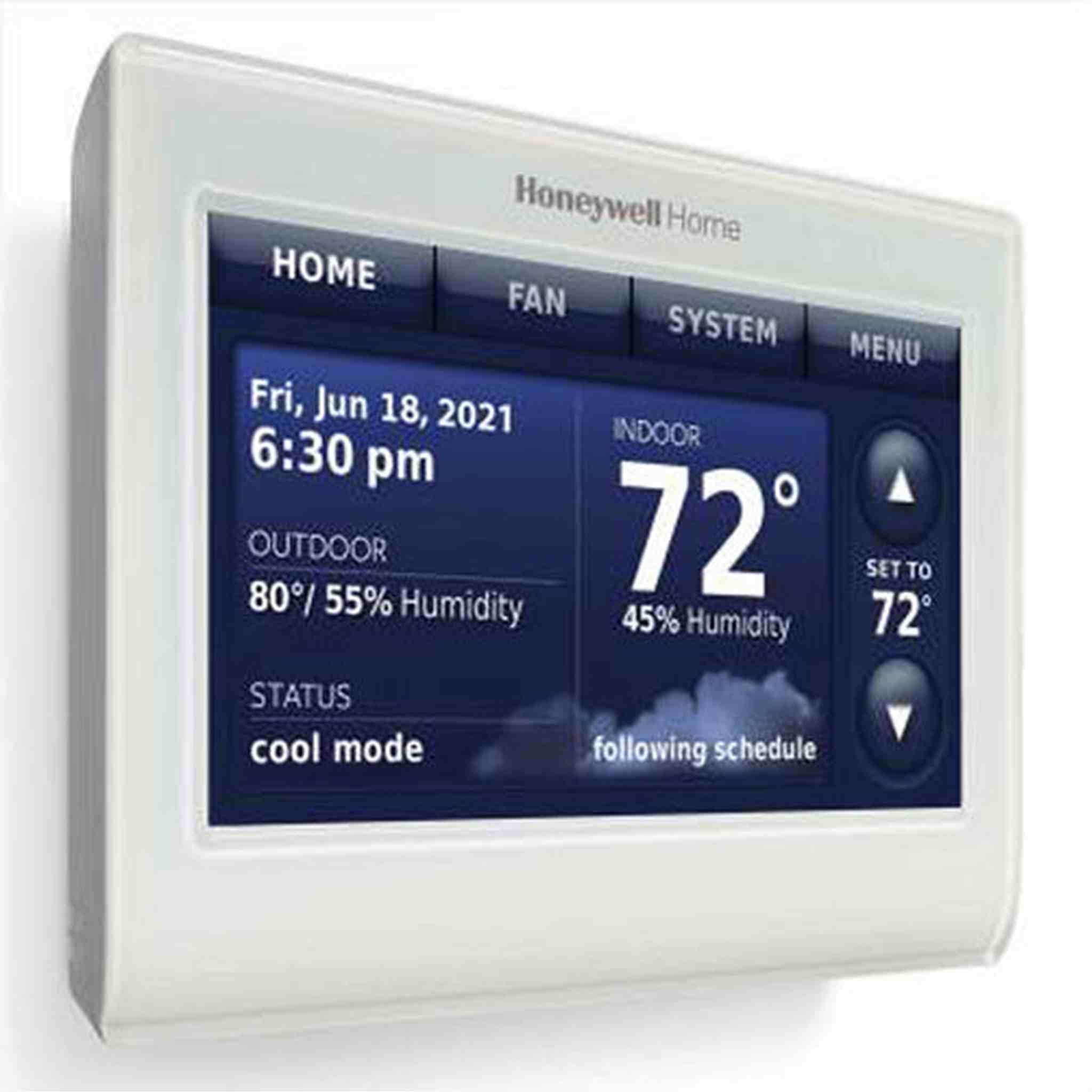 Honeywell THX9421R5021WW Touch Screen Thermostat with Red LINK Technology -White Honeywell