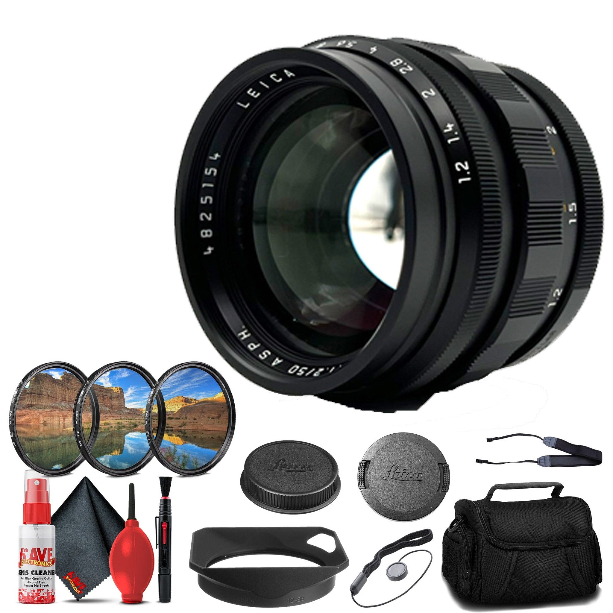 Leica 011-080 Vario-Elmar-T 18-56/f3.5-5.6 ASPH Large-Format Lens + Accessories Leica