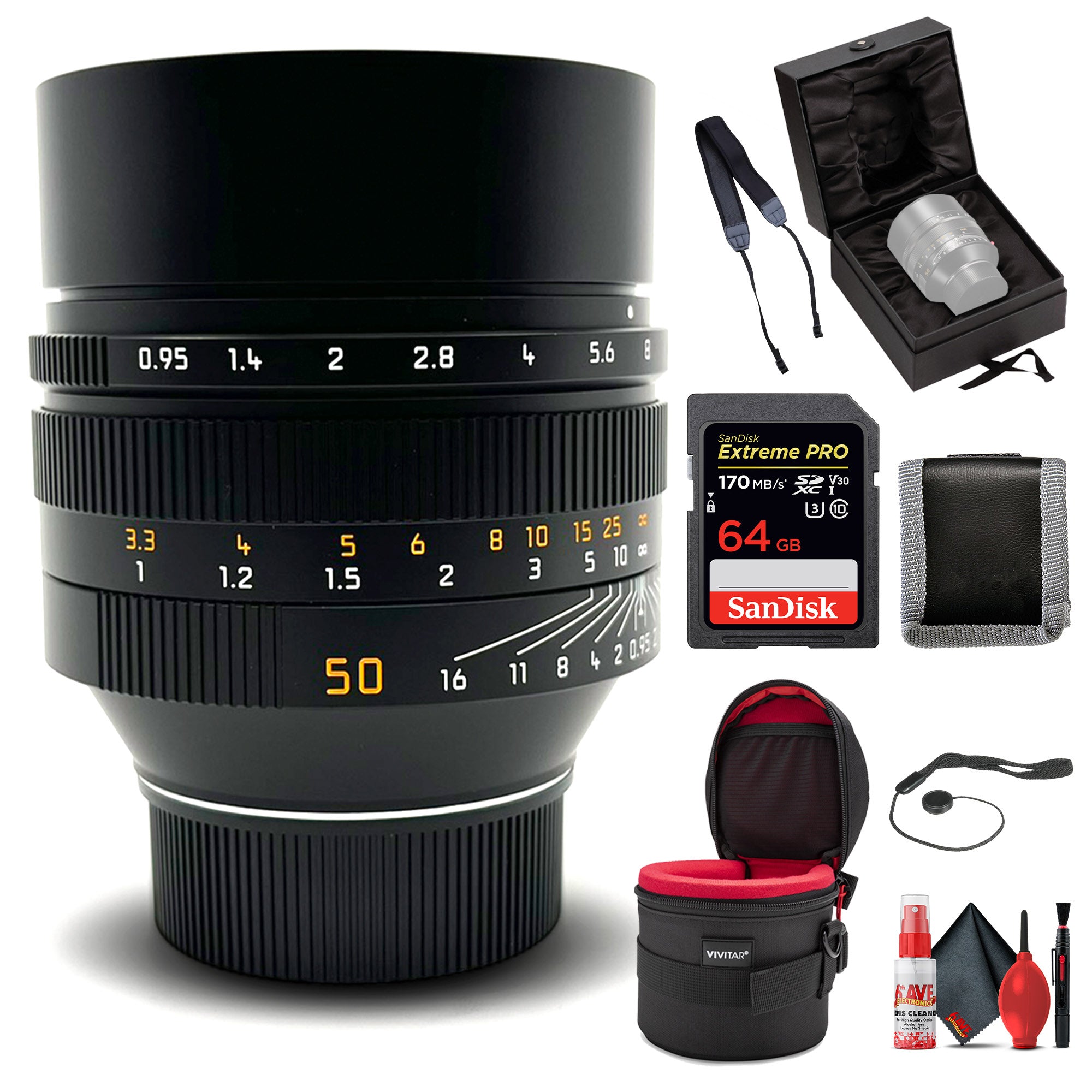 Leica 50mm / f0.95 ASPH. E60 + 6Ave Accessory Kit