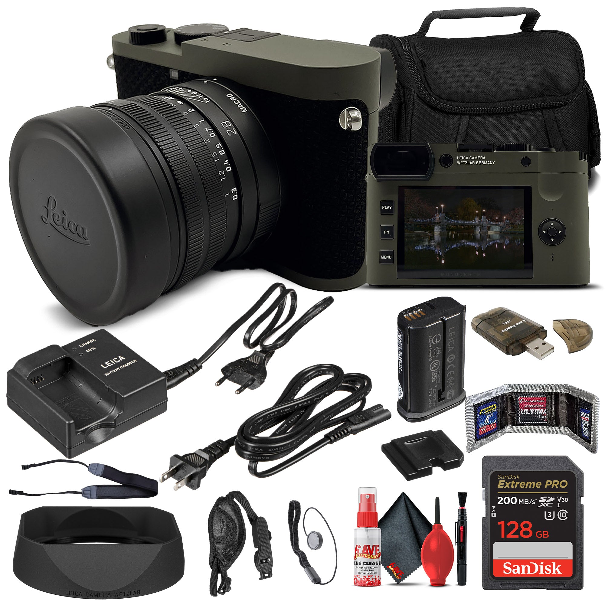 Leica Q2 Digital Camera Reporter Edition + 6Ave Accessory Kit
