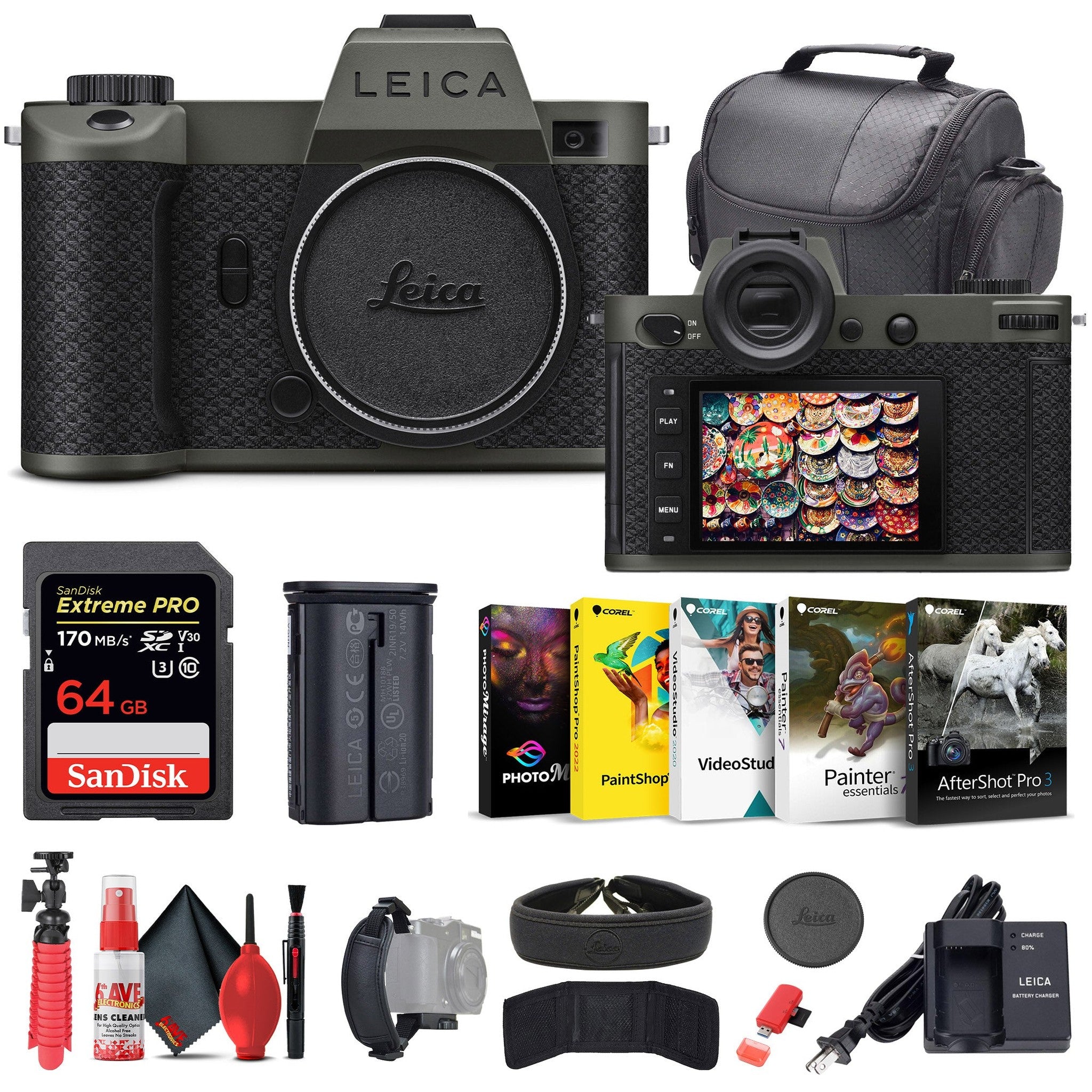 Leica SL2-S Mirrorless Digital Camera Reporter Edition with Deluxe Accessory Kit Leica