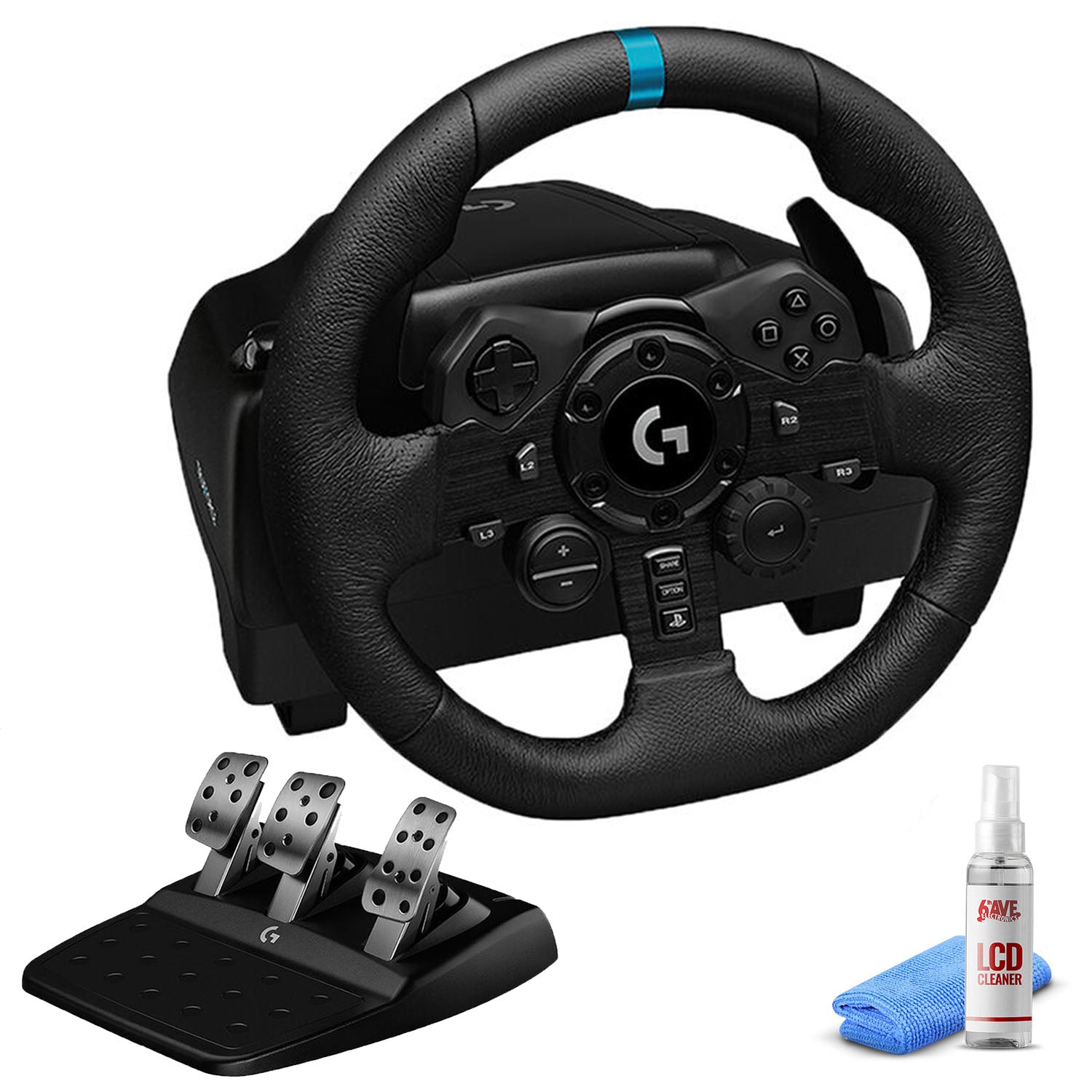 Logitech G923 Racing Wheel and Pedals For PC, PS4, PS5 with Accessories