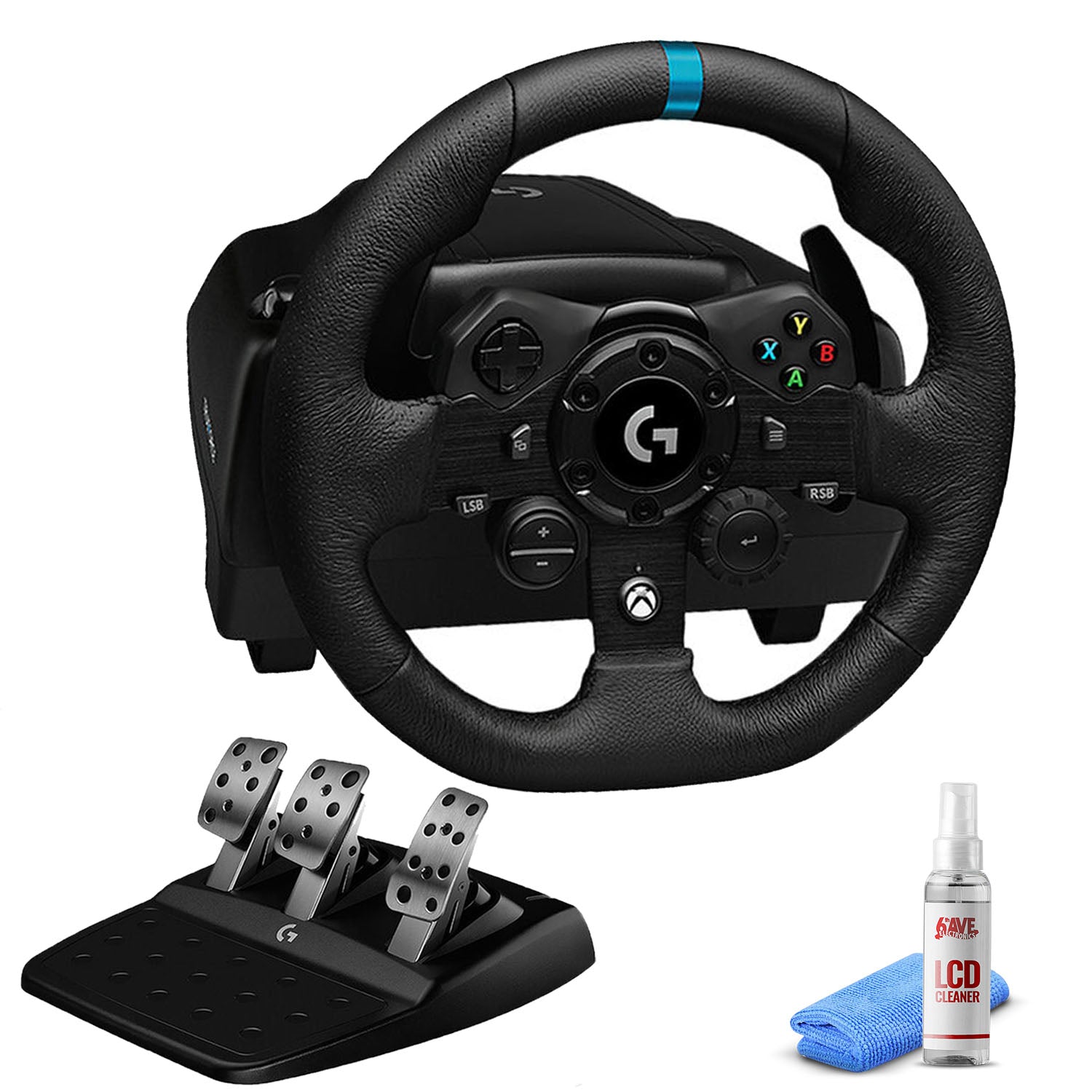 Logitech G923 Racing Wheel and Pedals For PC, Xbox X, Xbox One with Accessories