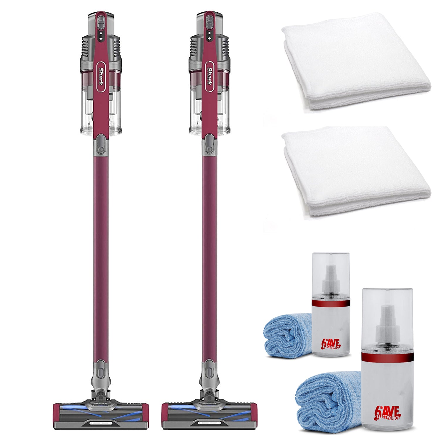 (2) Shark IZ362H Anti-Allergen Cordless Lightweight Stick Vacuums (Bundle)