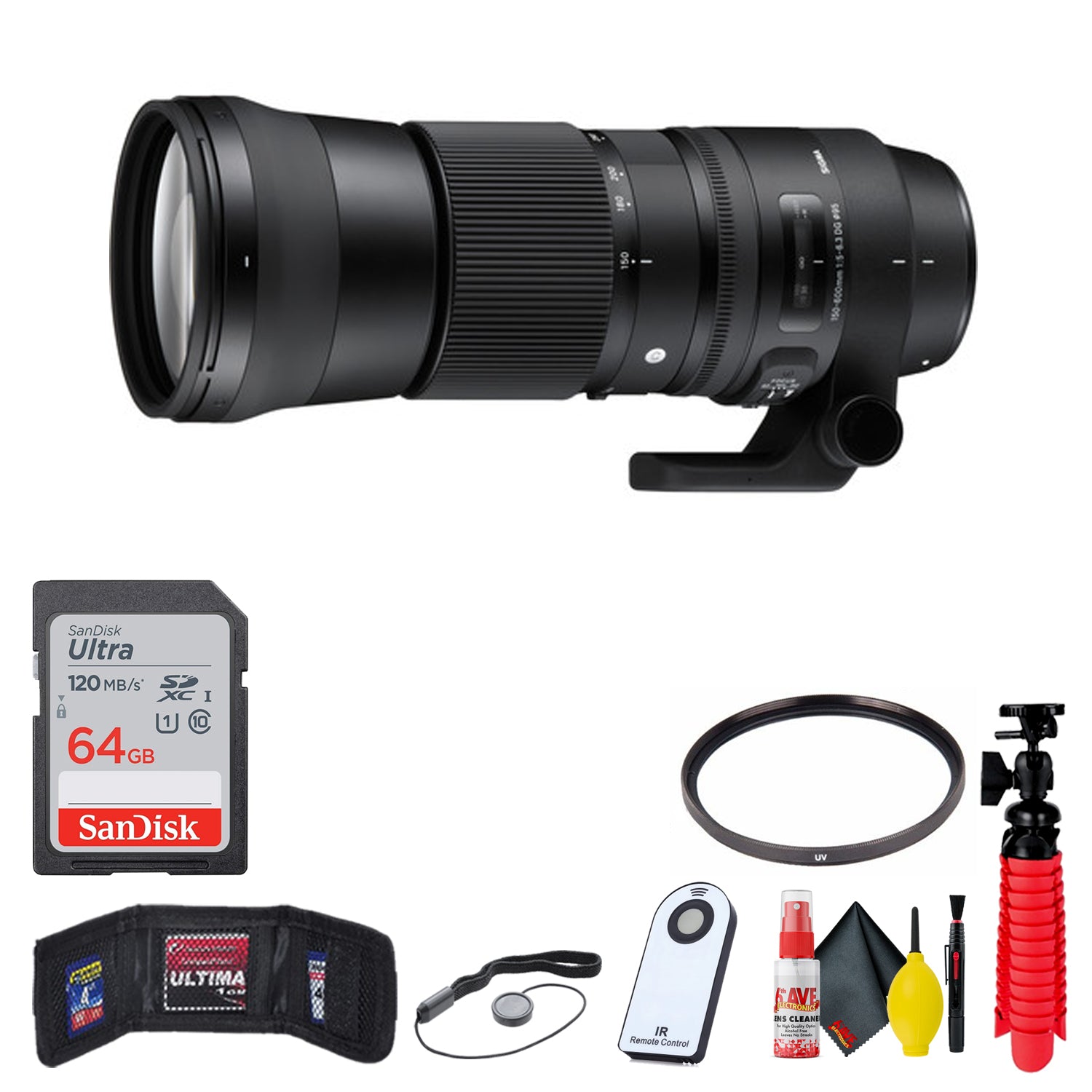 Sigma 150-600mm f/5-6.3 DG OS HSM Contemporary Lens for Canon EF Ultra Bundle
