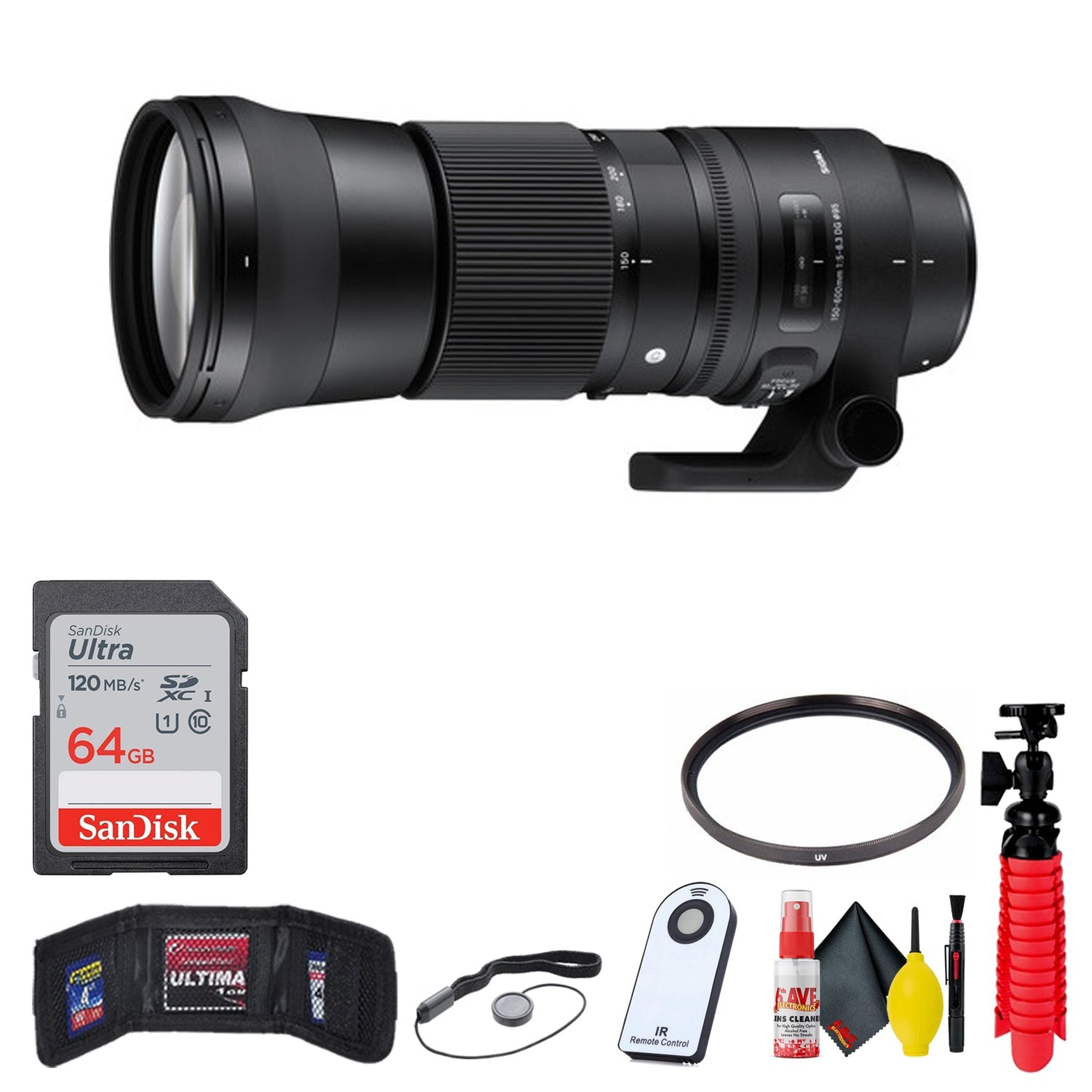 Sigma 150-600mm f/5-6.3 DG OS HSM Contemporary Lens for Nikon F W/Accessories Sigma