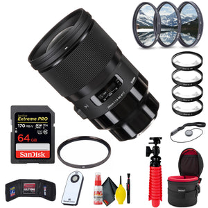 Sigma 28mm f/1.4 DG HSM Art Lens for Sony E Extreme Bundle With Accessories