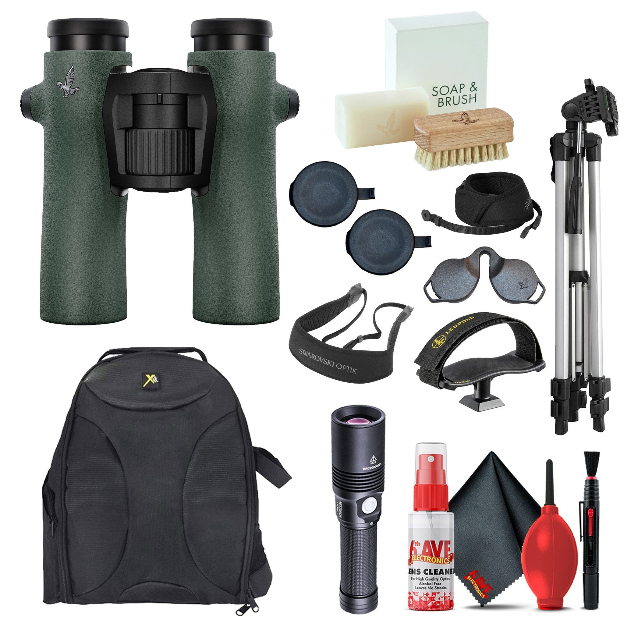 Swarovski 8x32 NL Pure Binoculars Swarovski Green with Deluxe Accessory Kit Swarovski