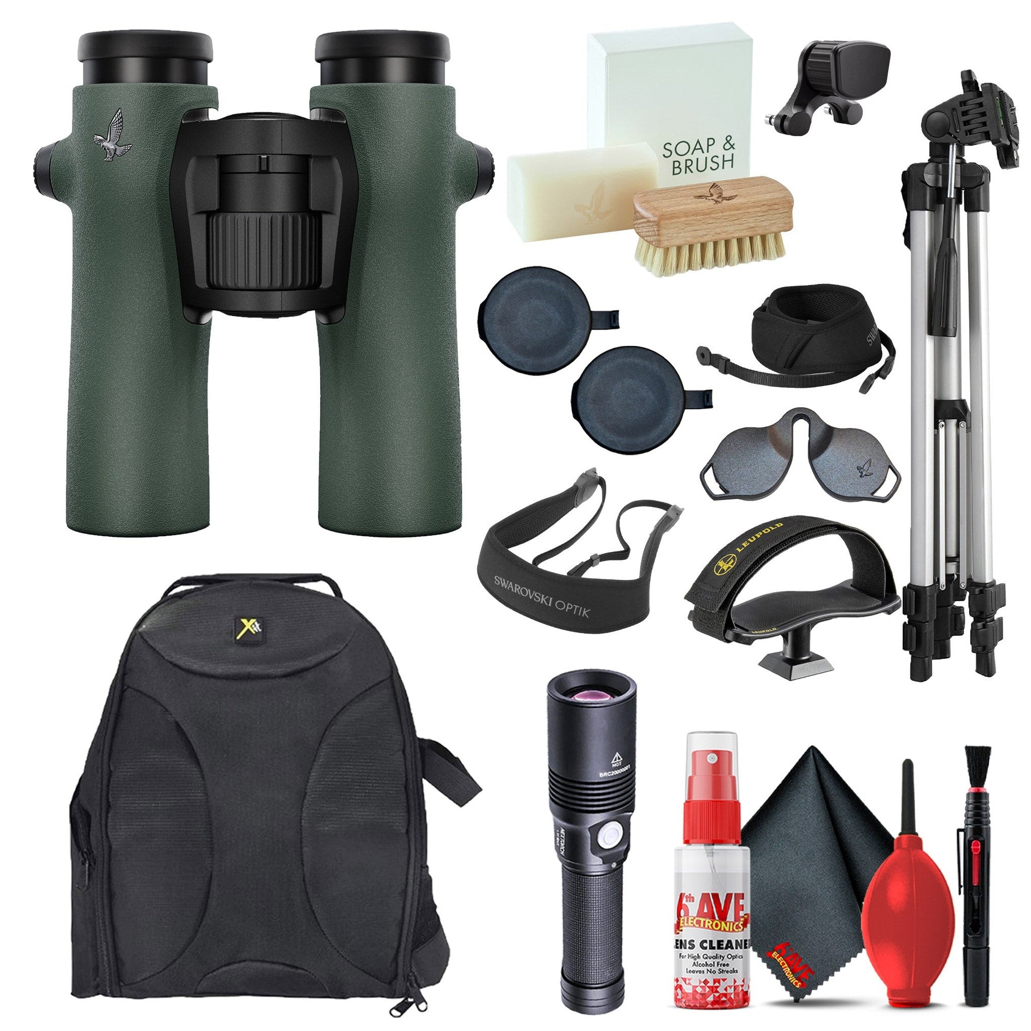 Swarovski 8x32 NL Pure Binoculars Swarovski Green with Extreme Accessory Kit Swarovski