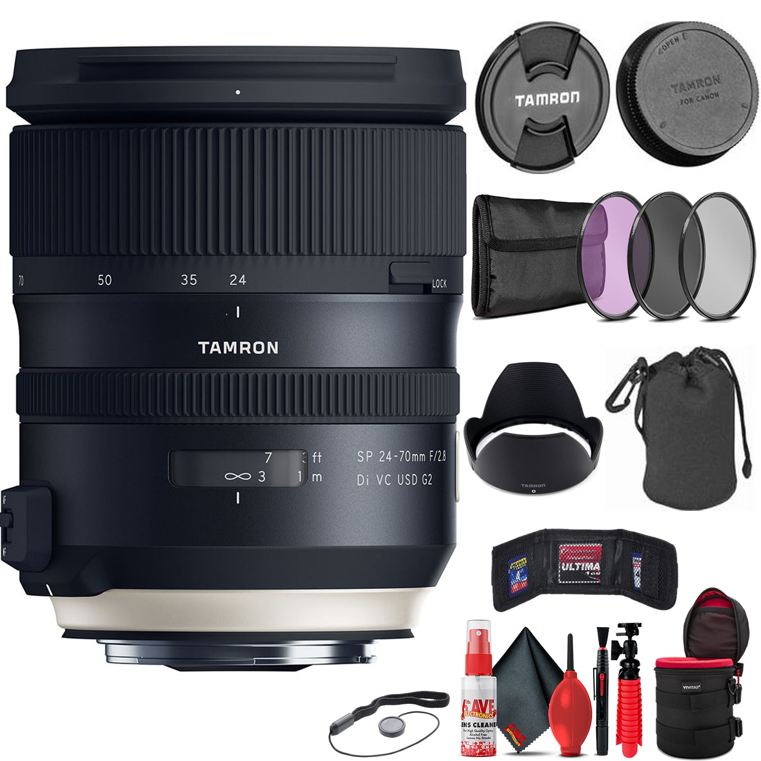 Tamron SP 24-70mm f/2.8 Di VC USD G2 Lens for Canon + Accessory Kit (INT Model)