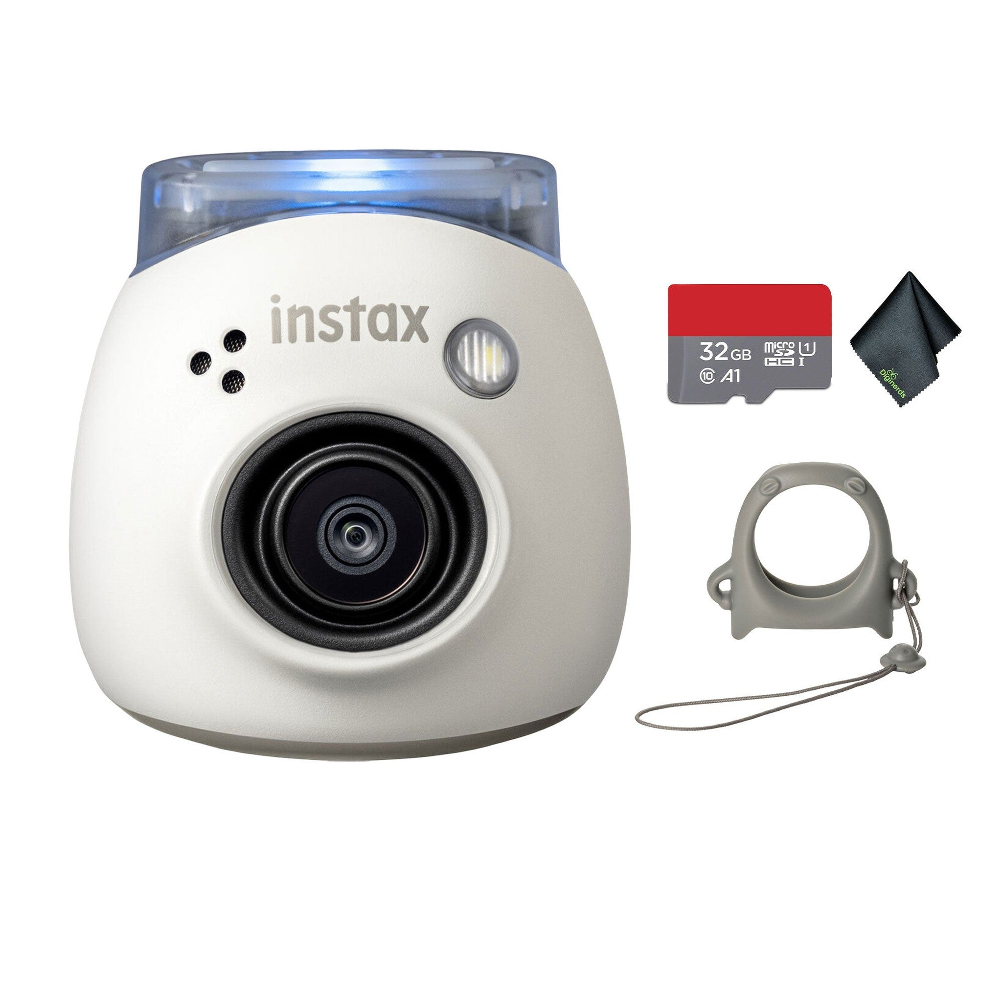 FUJIFILM INSTAX PAL Digital Camera Milky White , MicroSDHC Memory Card