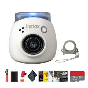 FUJIFILM INSTAX PAL Digital Camera MilkyWhite , Memory Card Wallet, Memory Card