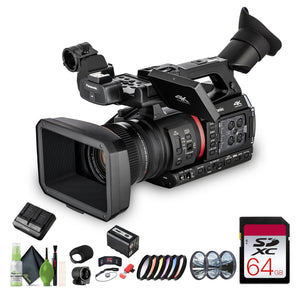 Panasonic AG-CX370 UHD 4K Pro Camcorder with NDI|HX2 and Auto-Tracking, 64GB Memory Card