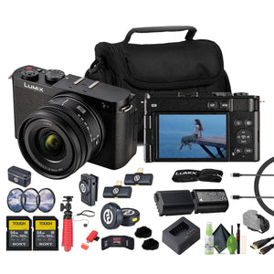 Panasonic Lumix S9Camera Black , 2 pack of 64GB Memory Card