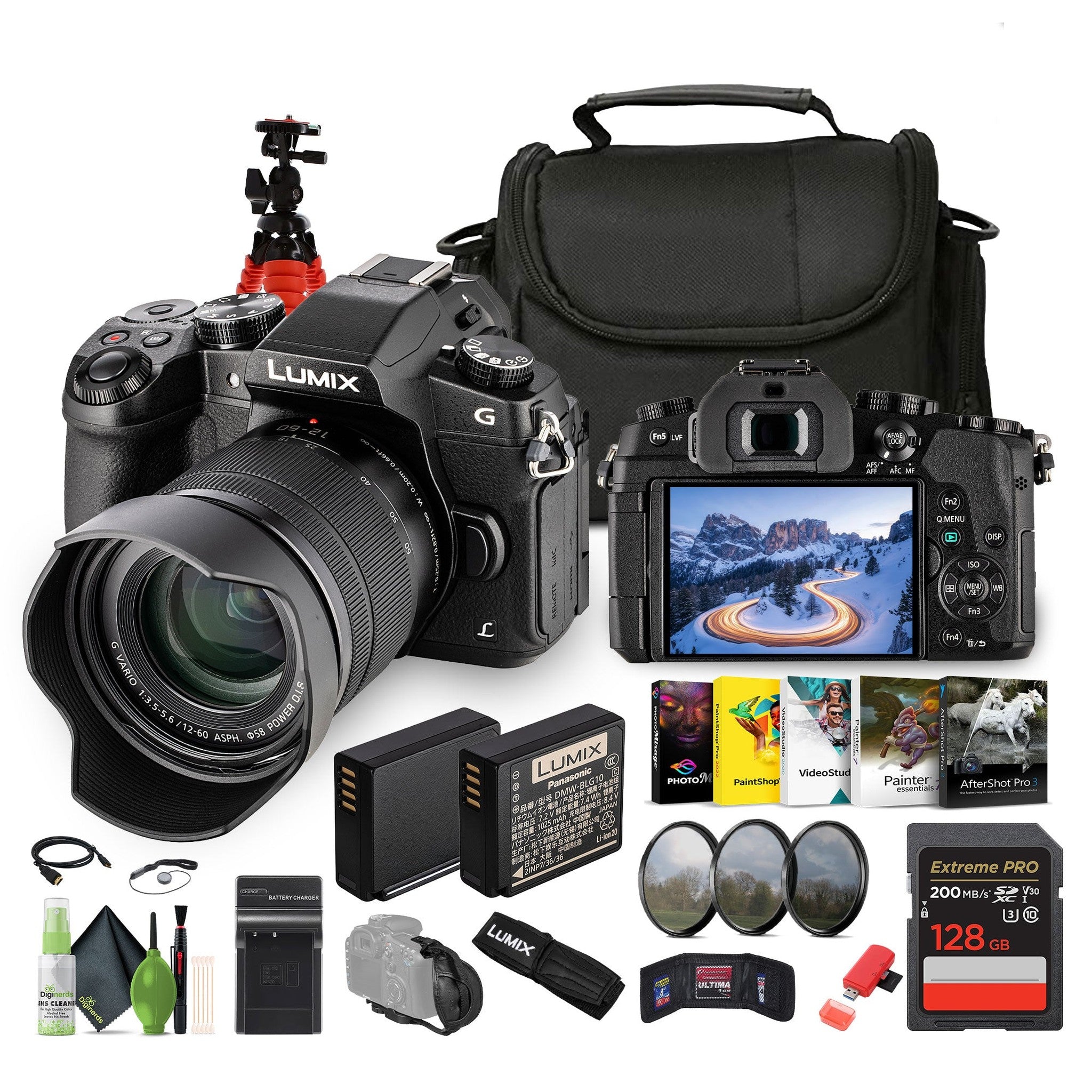 Panasonic Lumix DMC-G85 Digital Camera With 12-60MM Lens, 128GB Memory Card