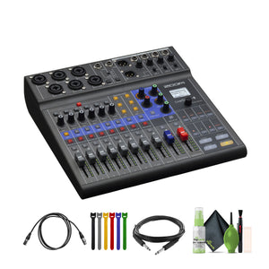 Zoom LiveTrakL-8 Portable 8-Channel Digital Mixer and Multitrack Recorder,Bundle
