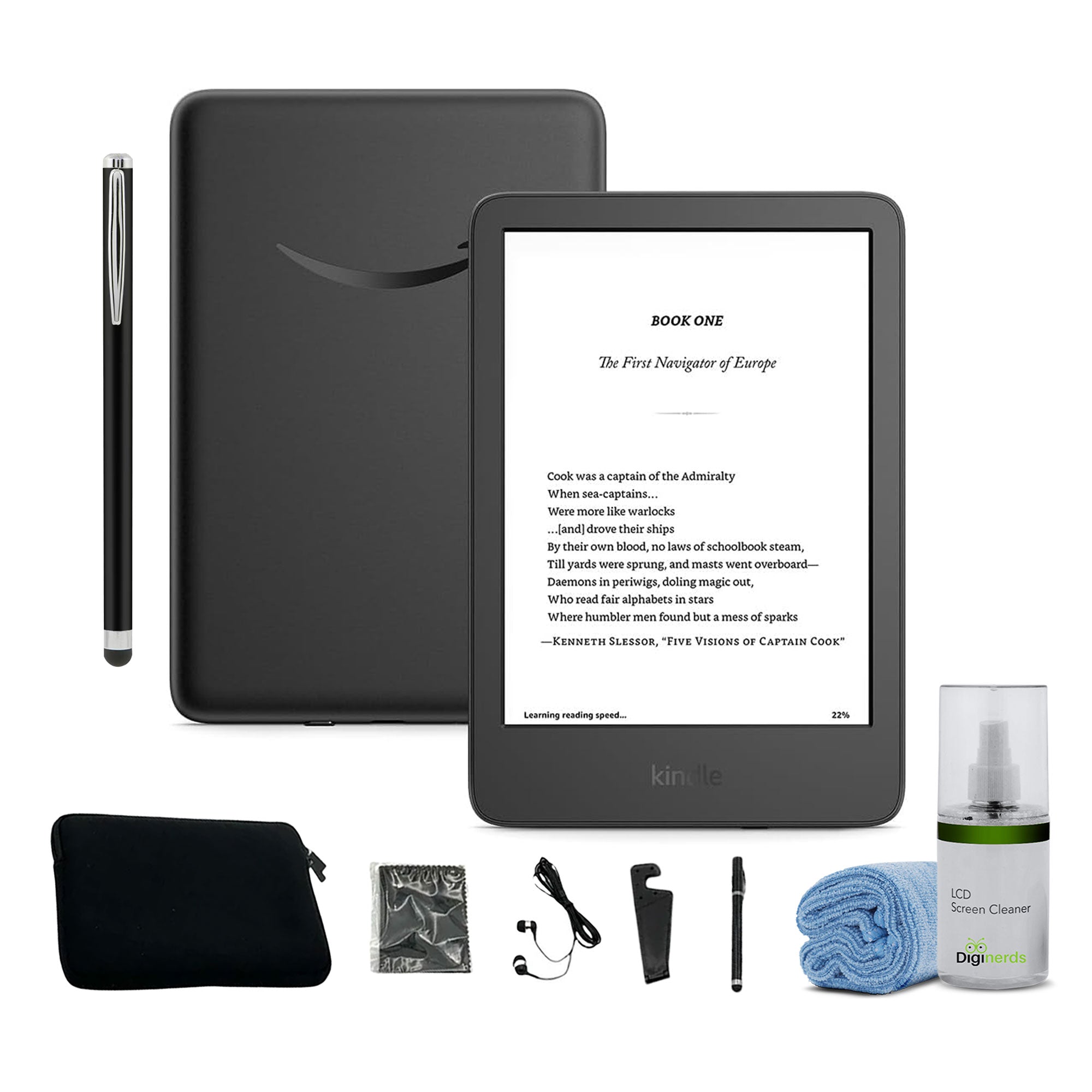 Kindle (16 GB) - 2024 - Lightest and most compact Kindle, with glare-free display, faster page turns, adjustable front light, and long battery life - Black  + More