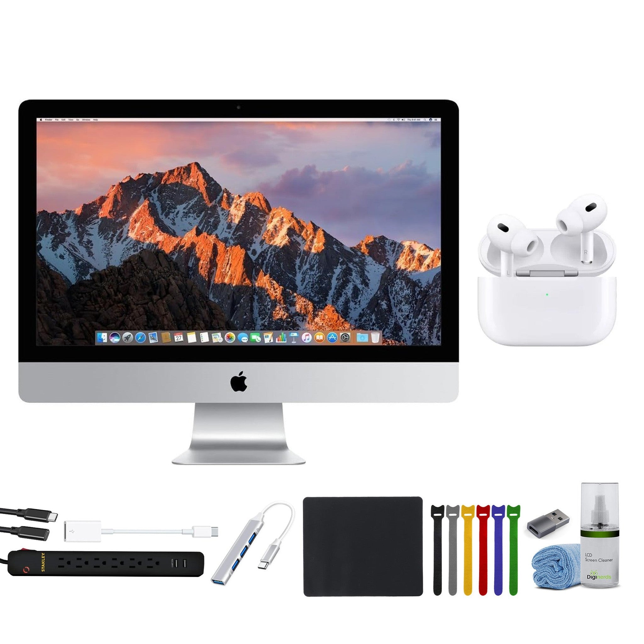 Apple iMac with 3.4GHz Intel Core i5 27 inch, 256GB SSD + AirPods 4 + More - Reconditioned Apple