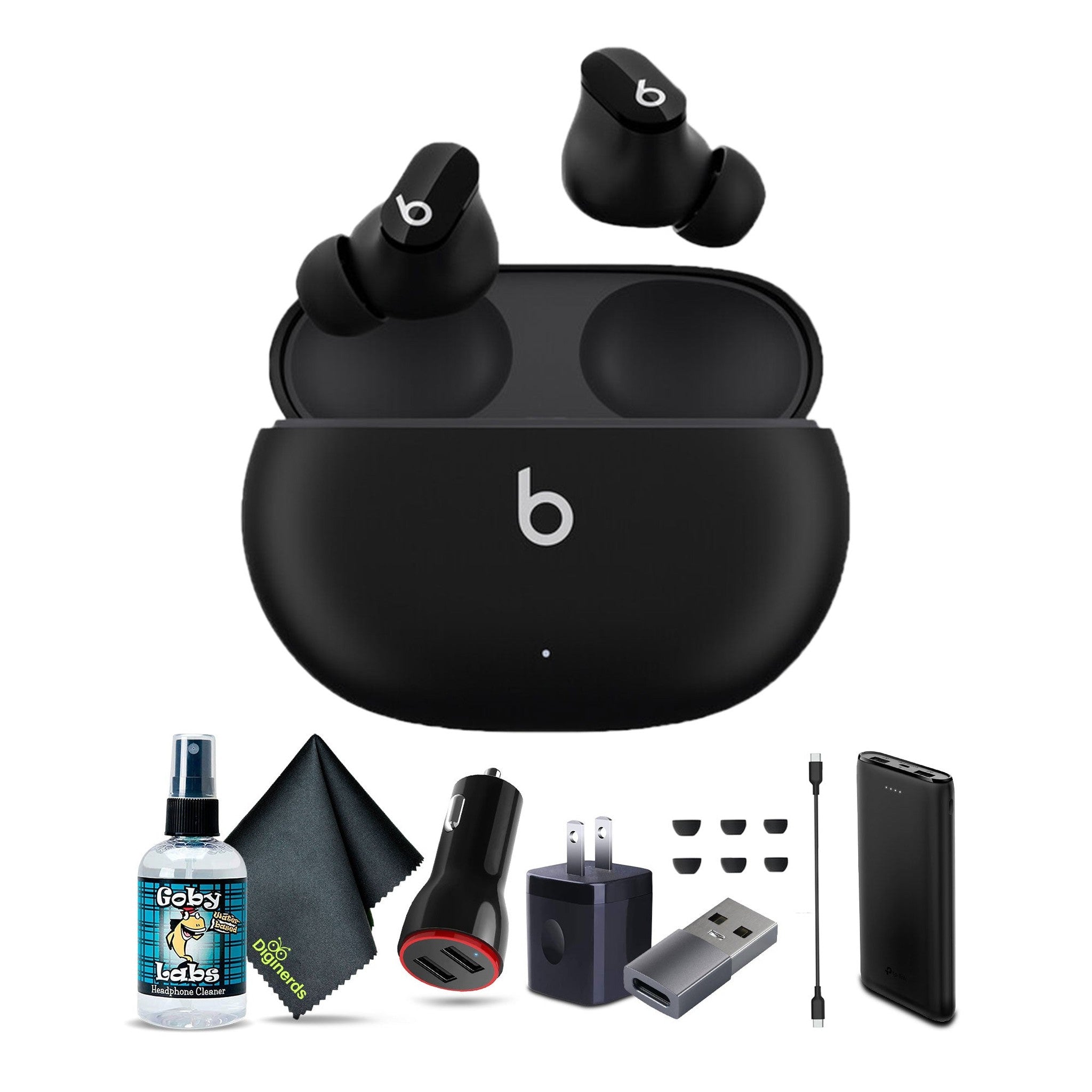 Beats by Dr. Dre Studio Buds Noise Canceling True Wireless In-Ear Headphones Black Bundle with Accessories Beats